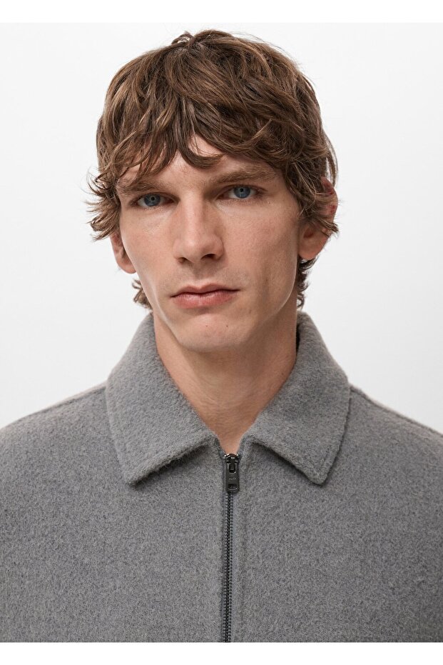 Dokulu fermuarlı sweatshirt - 6