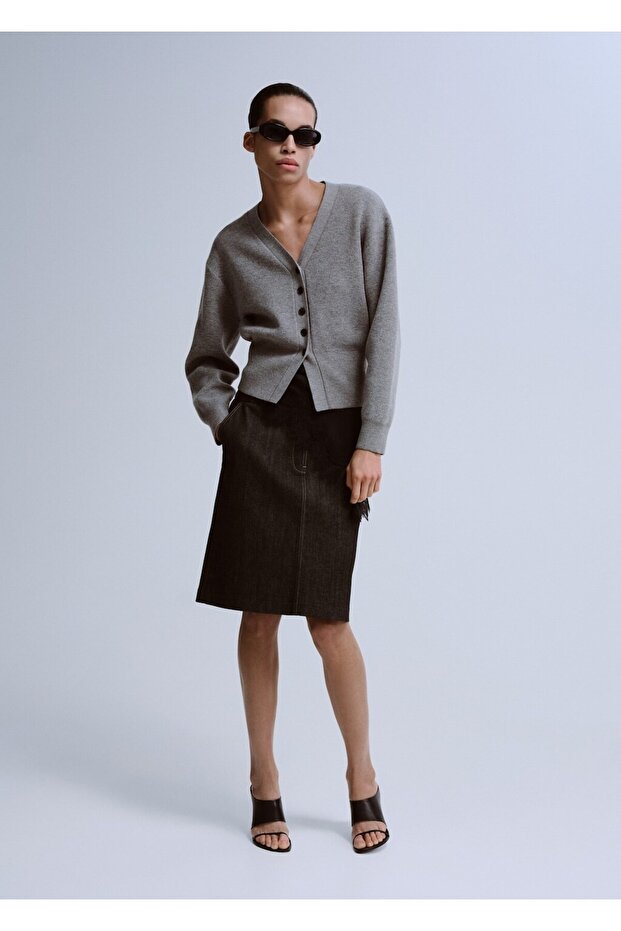 V yaka triko hırka - 2