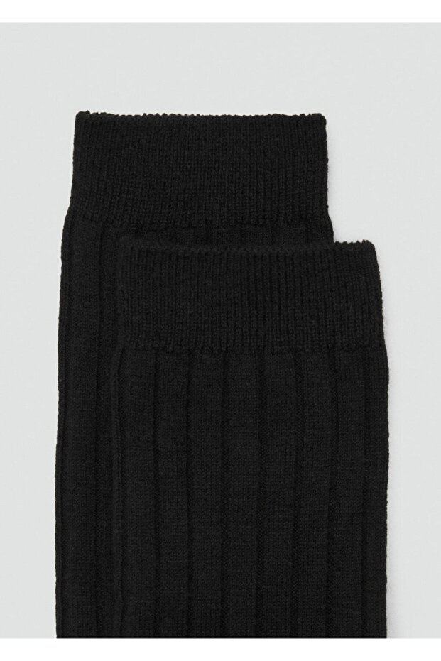 Yün karışımlı fitilli çoraplar - 1