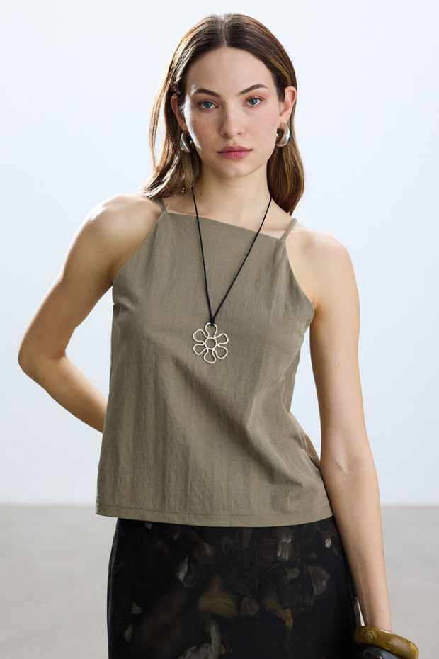 SILVER ÇİÇEK KOLYE - 2