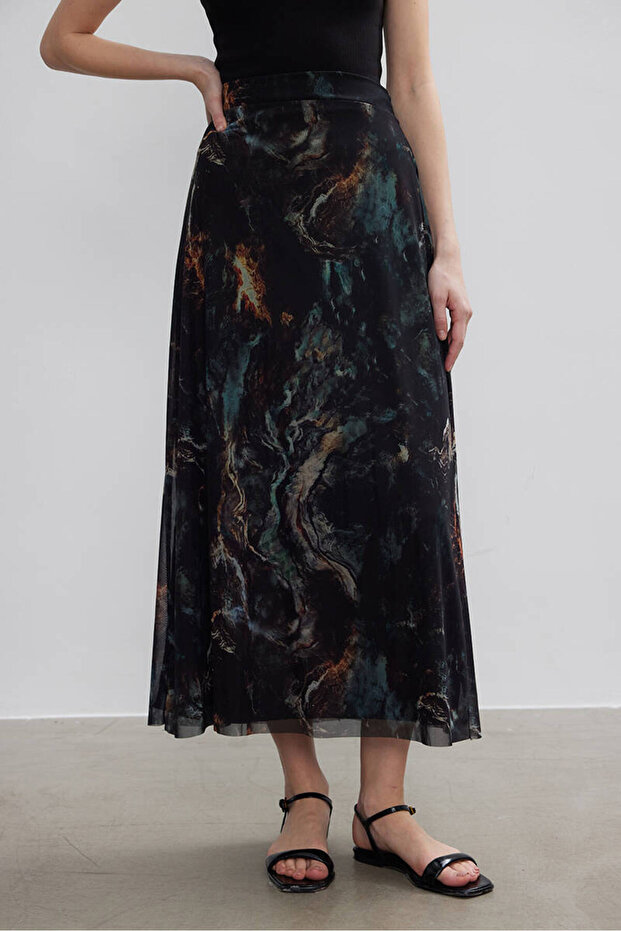 FIRÇA DESENLİ TÜL ETEK - 8