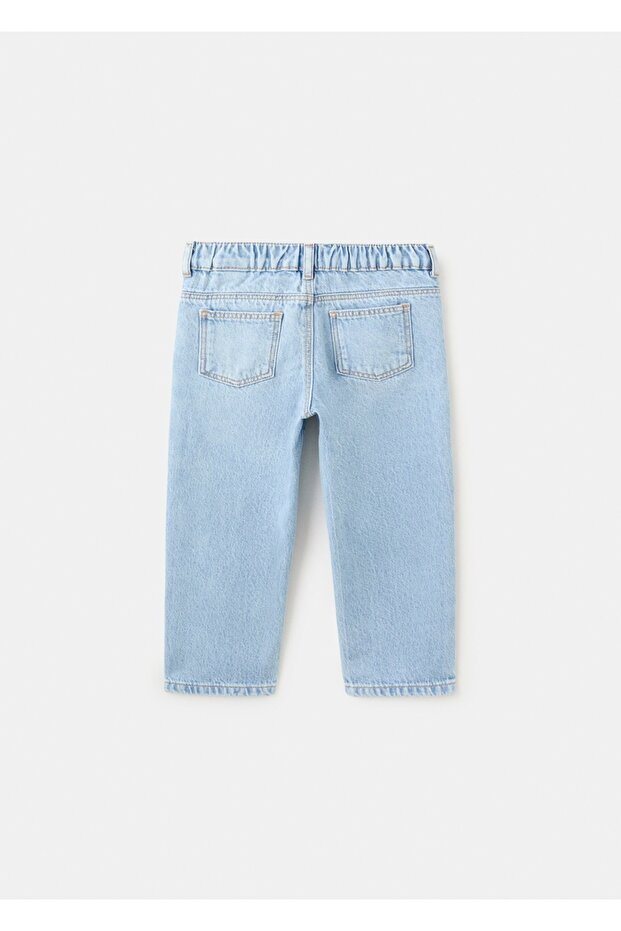 Beli elastik düz jean - 3