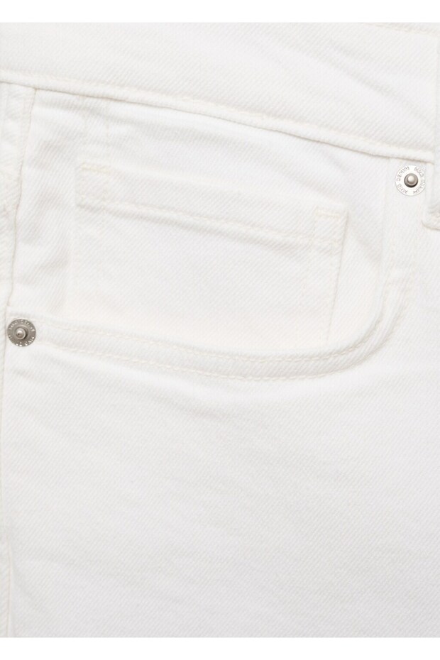 Slim fit kot bermuda şort - 5