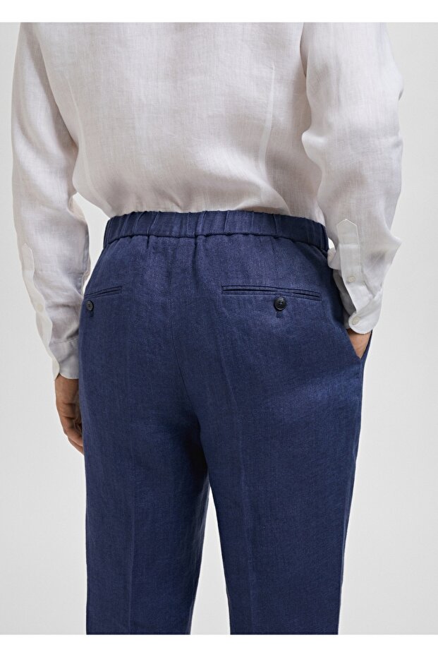 Salerno %100 Keten Slim Fit Takım Pantolonu - 6