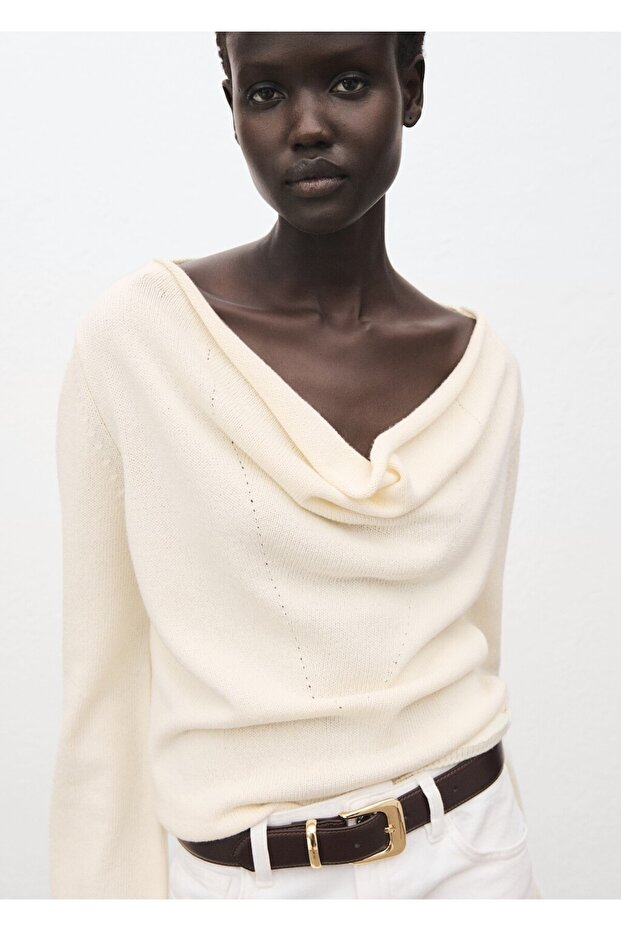 Degaje yakalı kazak - 7