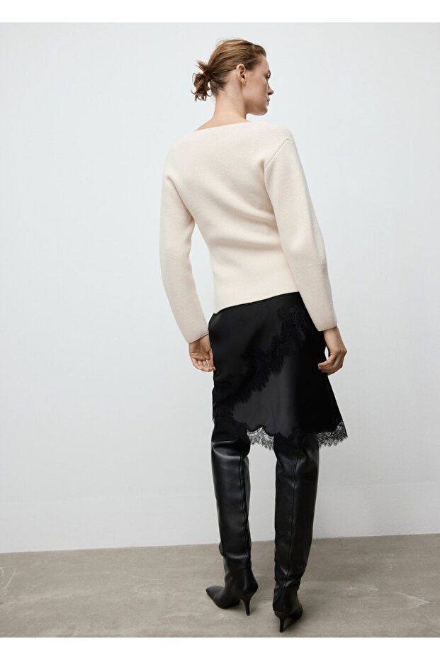 Fermuarlı triko ceket - 4