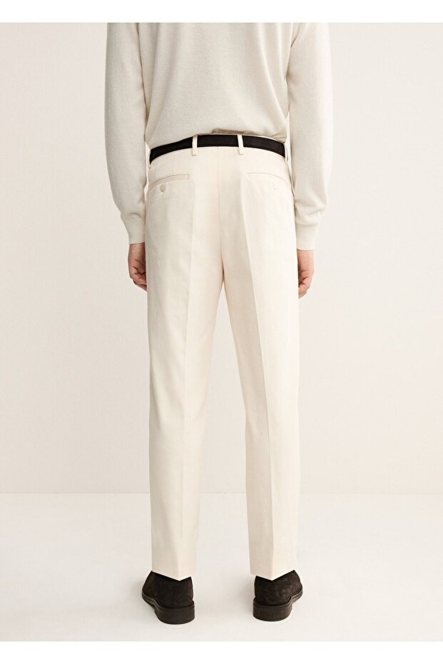 Regular fit pamuklu pantolon - 4