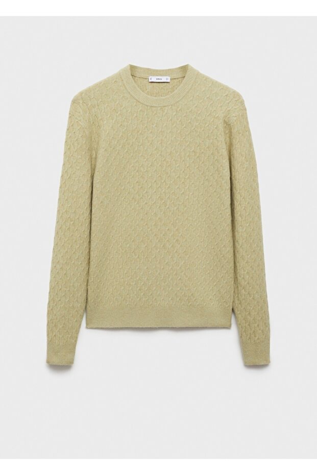 Örgü detaylı triko kazak - 3