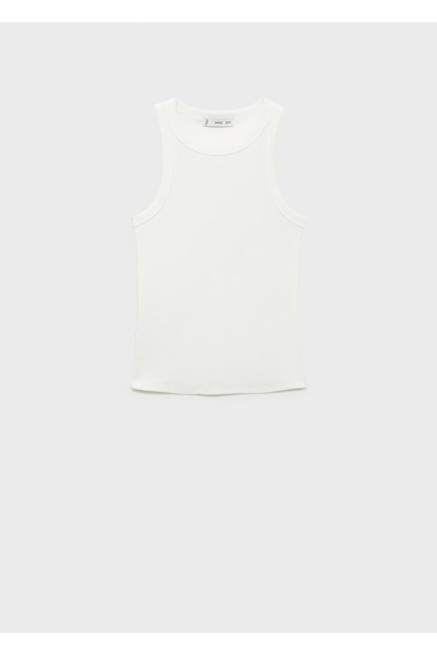 Lastik örgü pamuklu bluz - 3