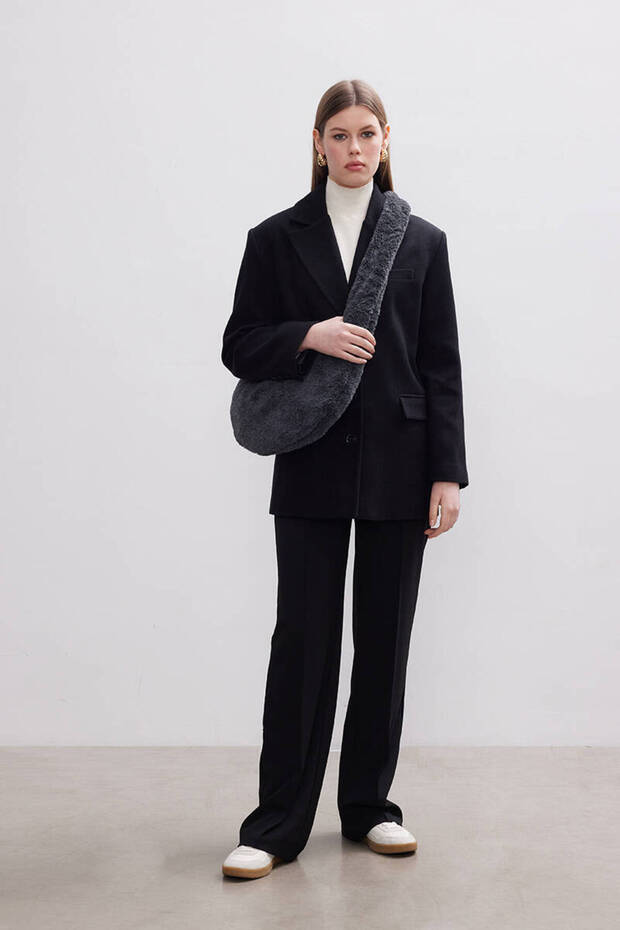SİYAH KAŞE BLAZER - 6