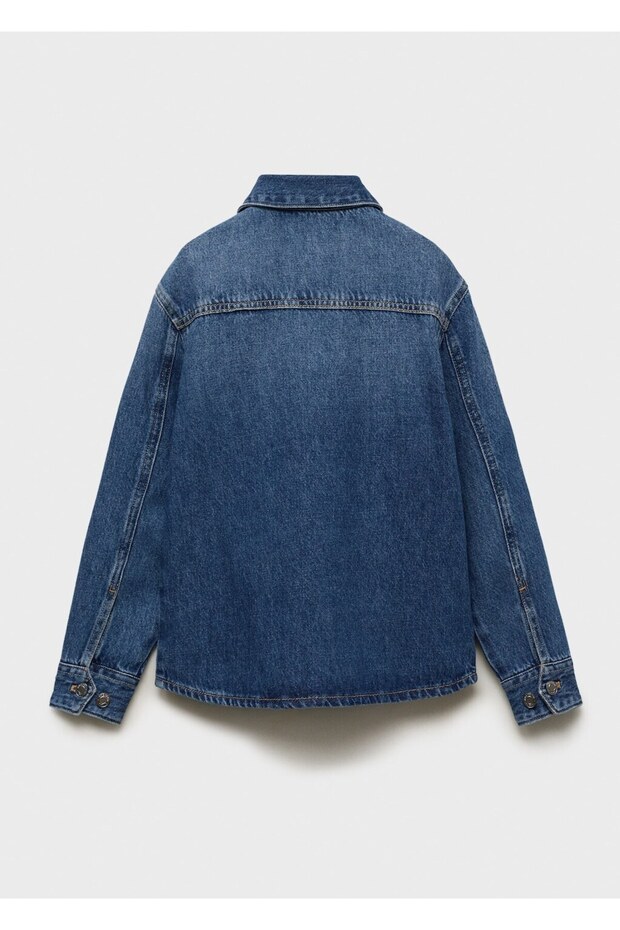 Pamuklu denim ceket - 4