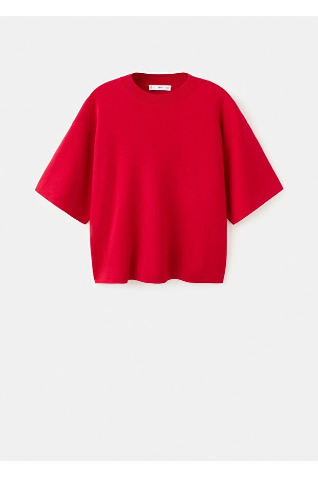 Kısa kollu oversize kazak - 3