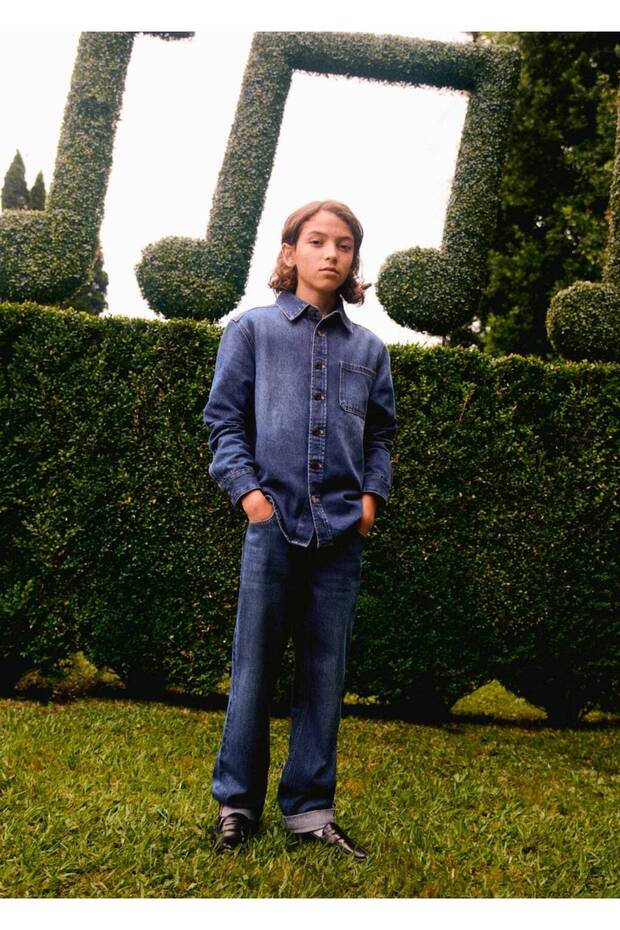 Pamuklu denim ceket - 6