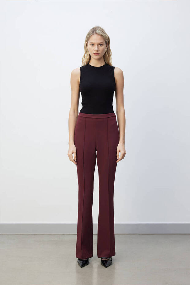 BORDO İSPANYOL PAÇA PANTOLON - 4