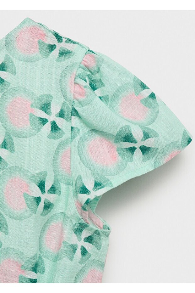 Desenli şort tulum - 8