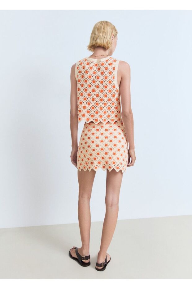 Kroşe mini etek - 4