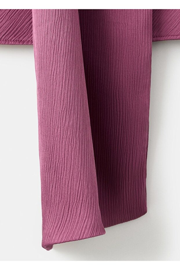 Fular yakalı bluz - 5