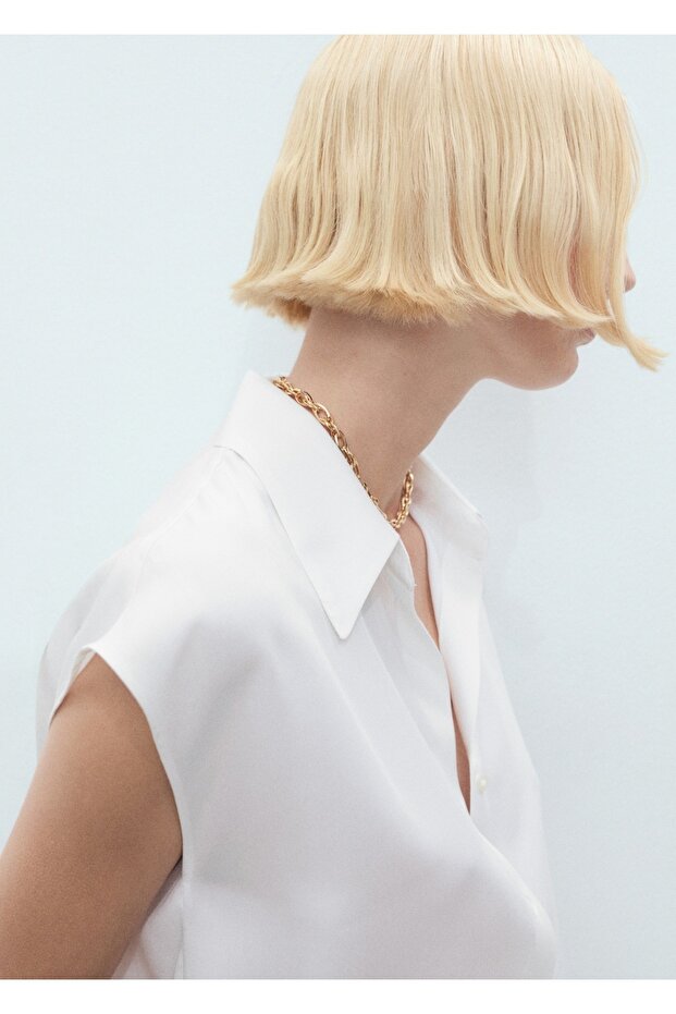 Kolsuz lyocell gömlek - 6