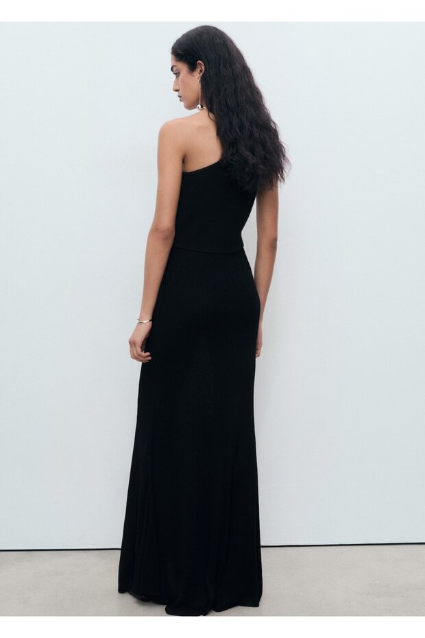 Asimetrik triko elbise - 4