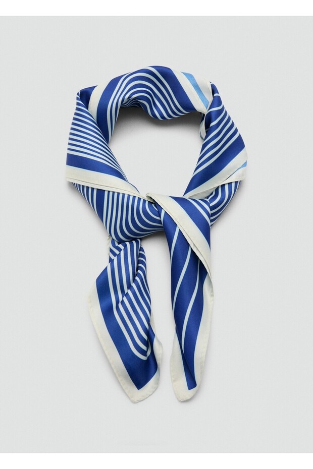 Saten kareli fular - 4