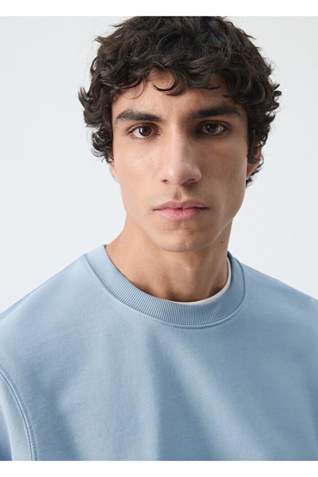 Regular kesim %100 pamuklu sweatshirt - 6