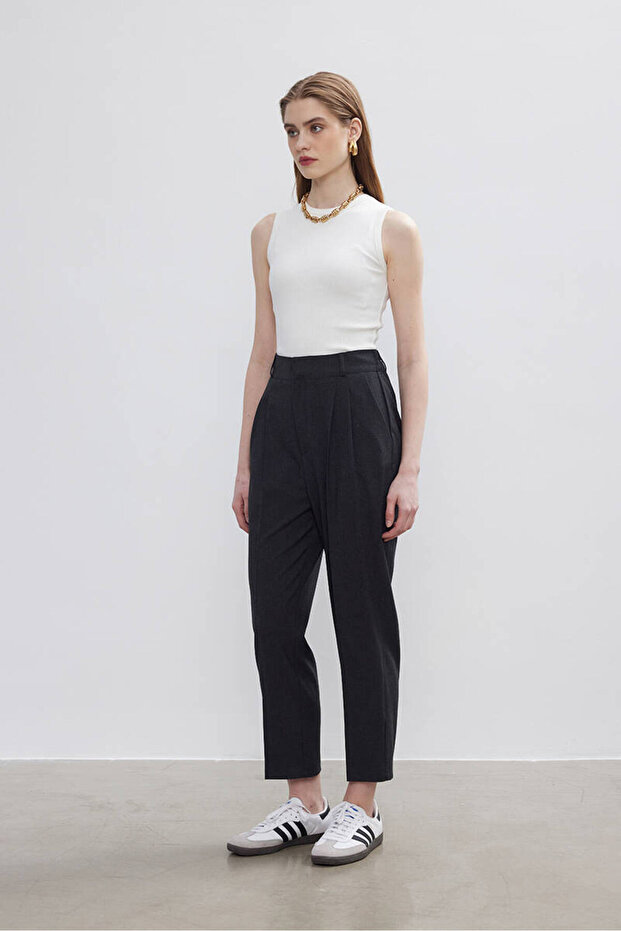 ANTRASİT ÜTÜ İZLİ PANTOLON - 2