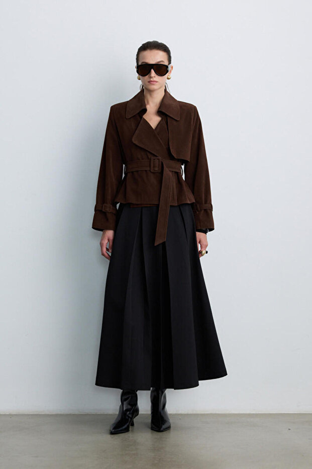 SİYAH PİLELİ ETEK - 7