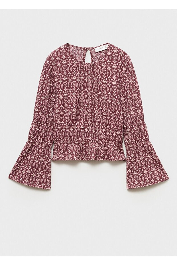 Gathered patterned blouse - 3