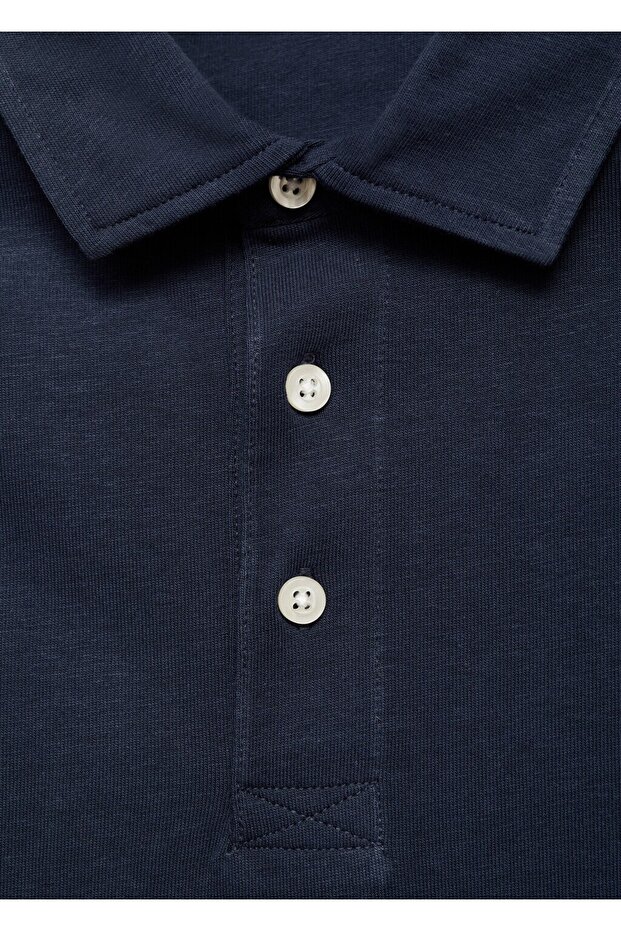 Pamuklu basic polo tişört - 8