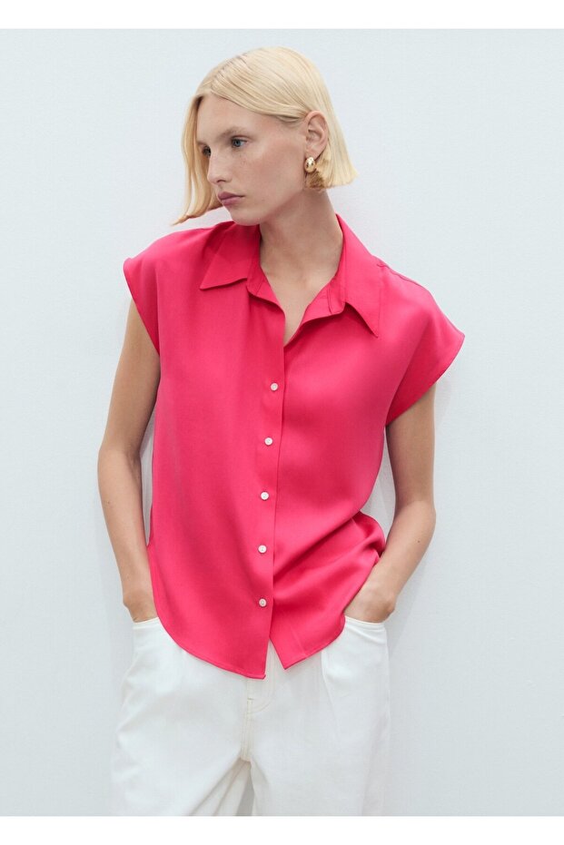 Kolsuz lyocell gömlek - 1