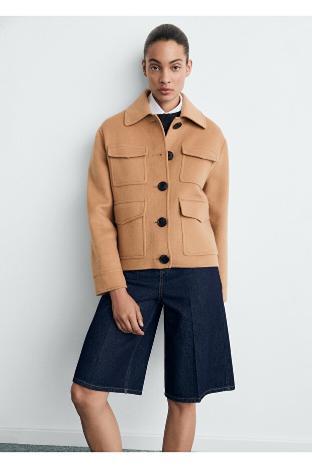 Cepli yün ceket - 1