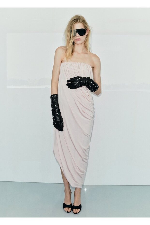 Zımbalı deri eldiven - 5