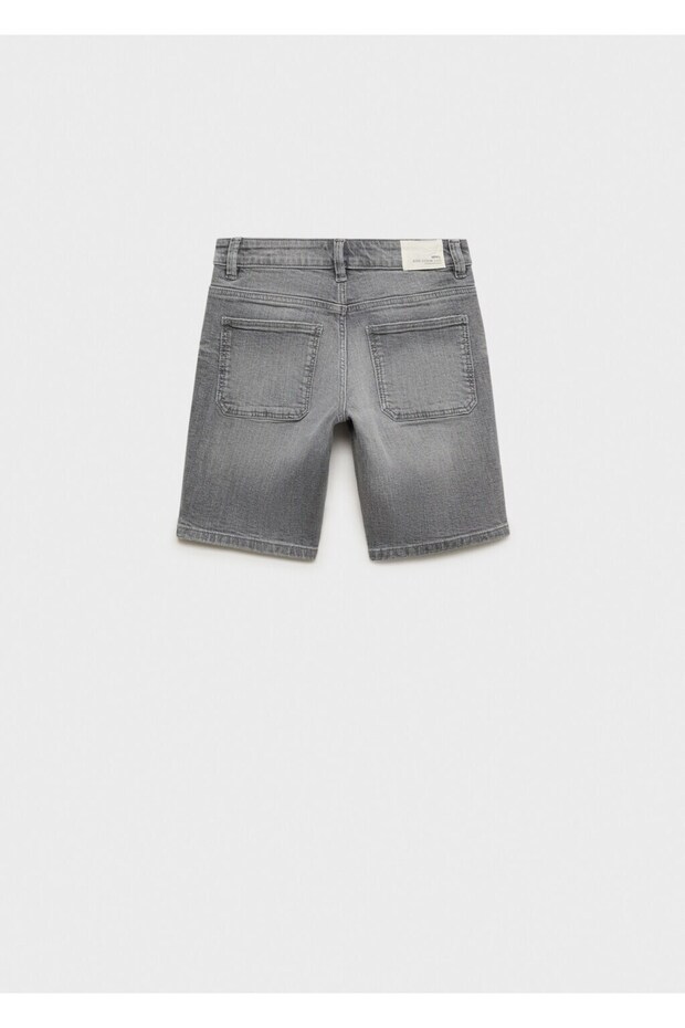 Denim bermuda şort - 4