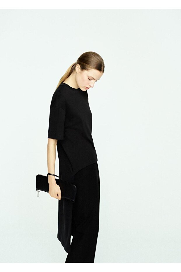 Pamuklu uzun tişört - 1