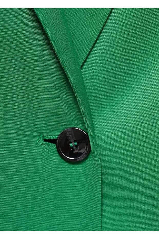 Keten karışımlı blazer ceket - 5