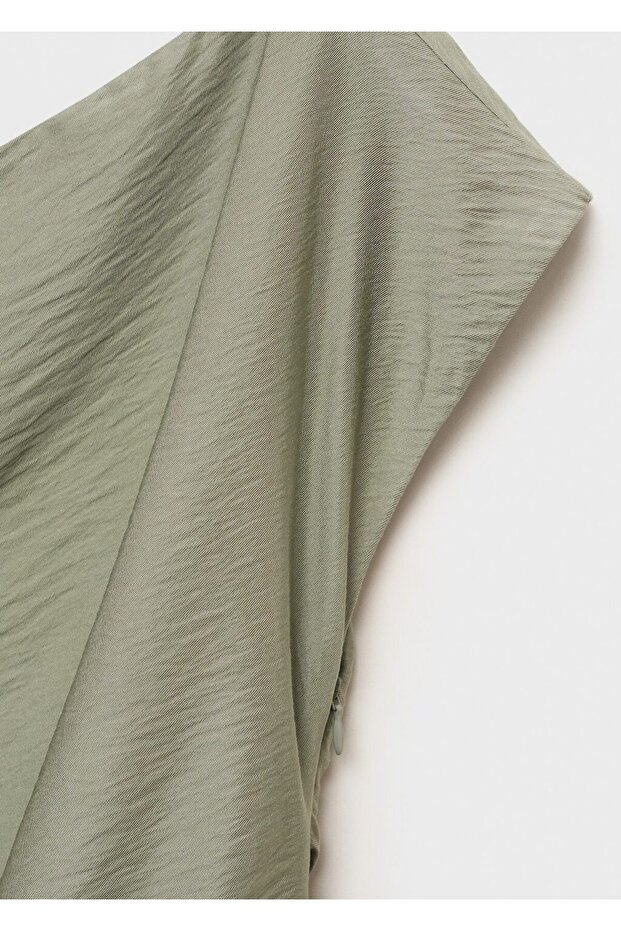 Modal asimetrik yaka bluz - 8