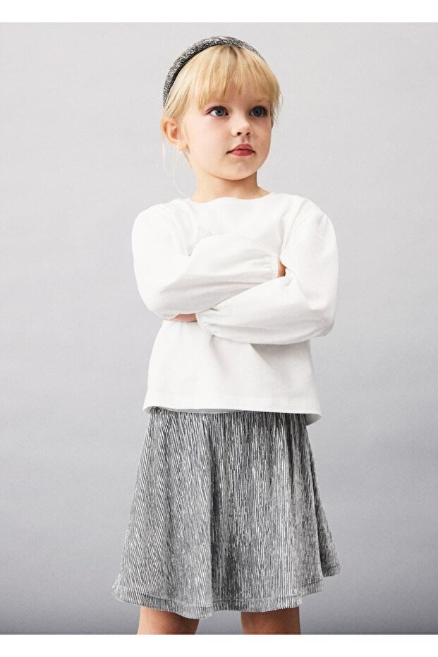 Pileli metalize etek - 1