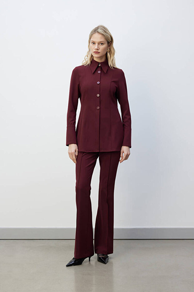 BORDO İSPANYOL PAÇA PANTOLON - 7