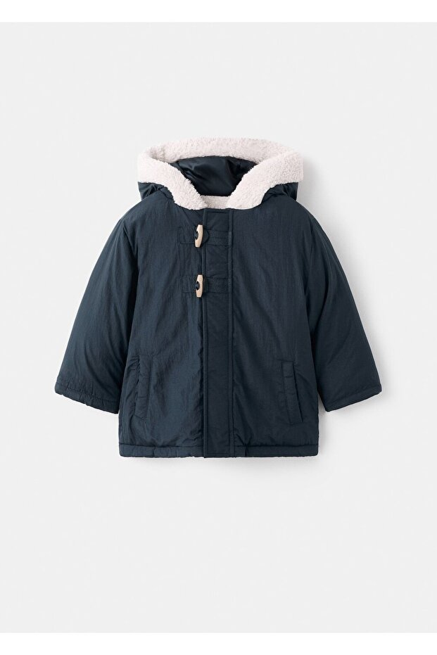 Kapüşonlu düğmeli anorak - 2