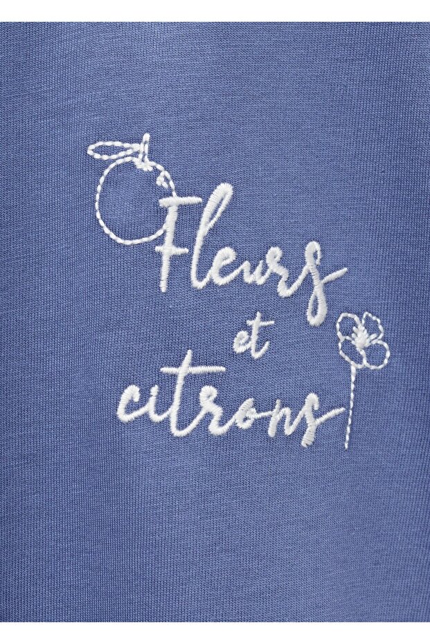 İşlemeli pamuklu tişört - 7