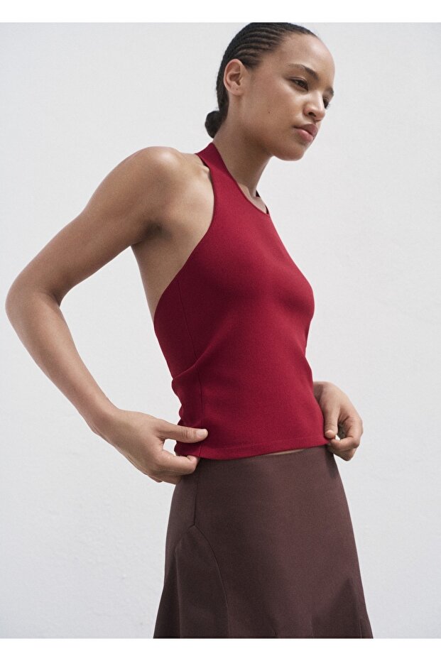 Halka detaylı dokuma bluz - 6