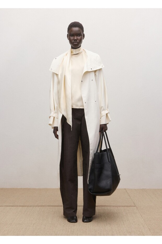 %100 ipek fular yaka bluz - 2