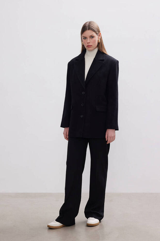 SİYAH KAŞE BLAZER - 4