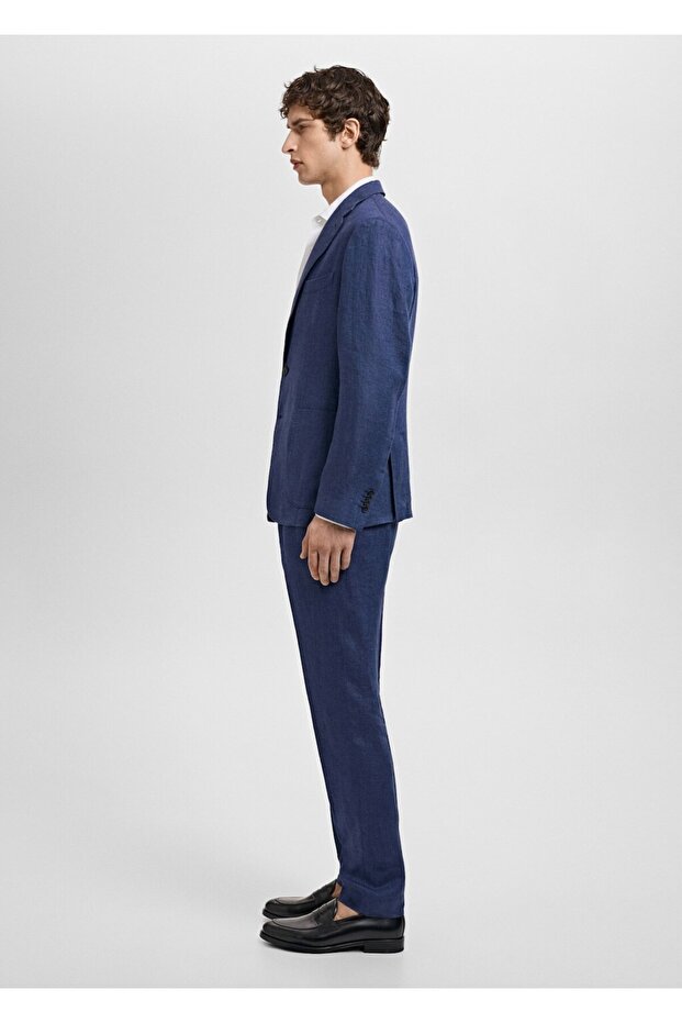Salerno %100 Keten Slim Fit Takım Pantolonu - 7