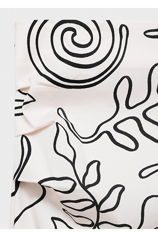 Patterned long skirt with slits - 7