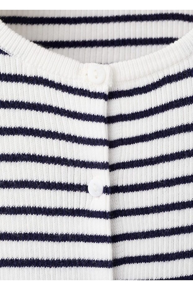 Çizgili triko hırka - 6