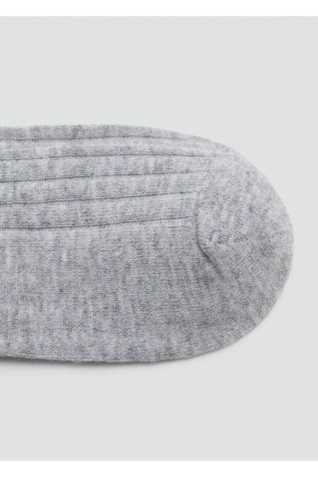 Yün karışımlı fitilli çoraplar - 3