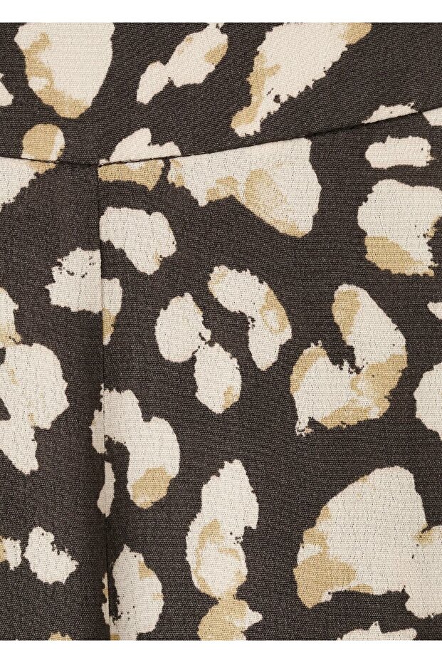 Beli elastik desenli pantolon - 5