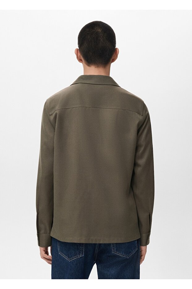 Cepli regular kesim gömlek ceket - 4