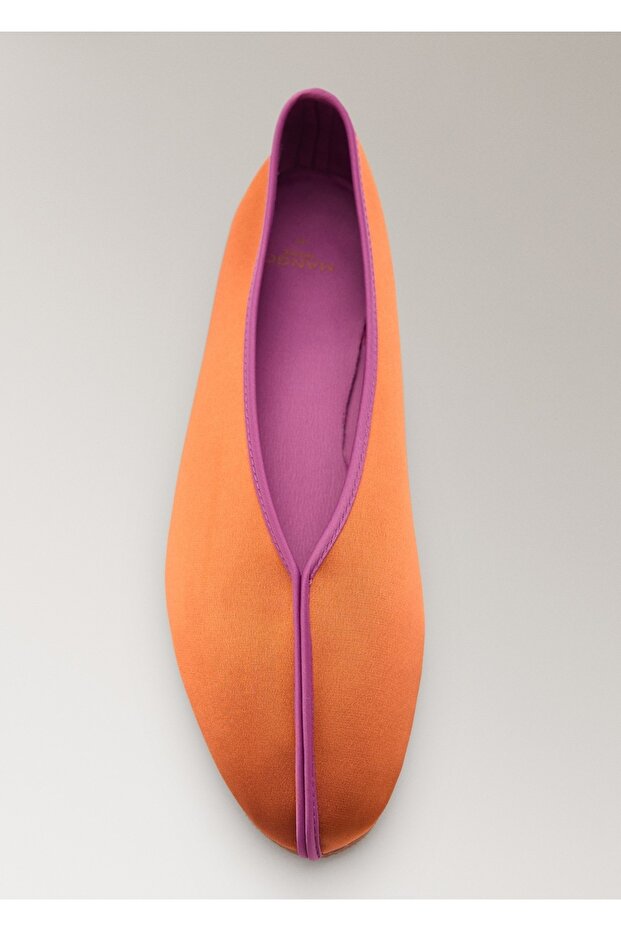 Saten şeritli kontrast babet - 5